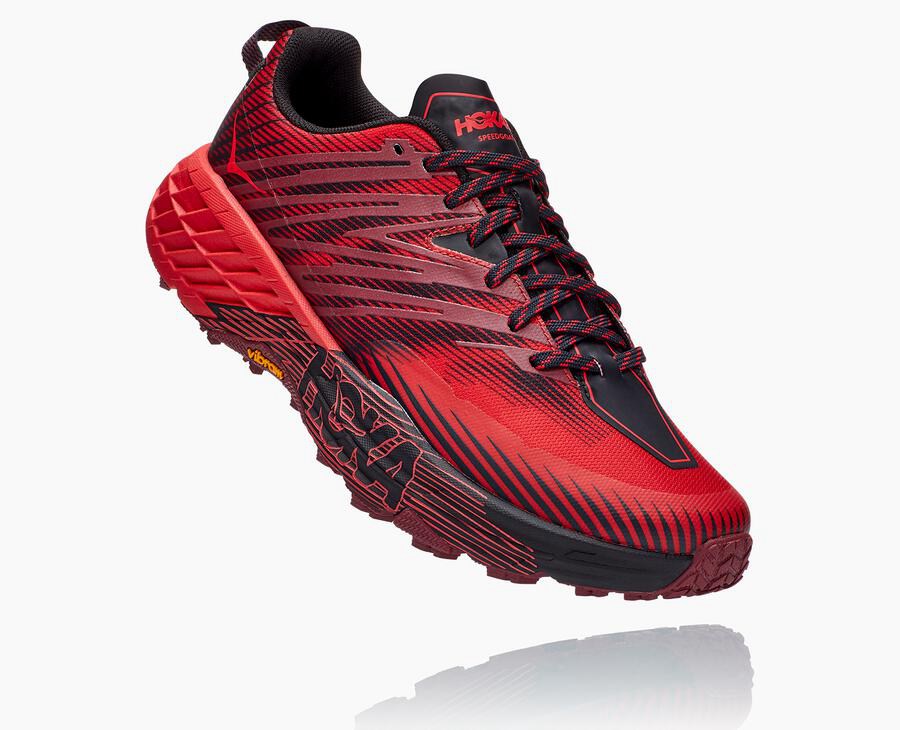 Hoka Mens Trail Shoes NZ - Hoka Speedgoat 4 Red (GMH842395)